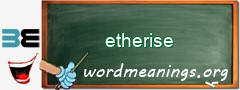 WordMeaning blackboard for etherise